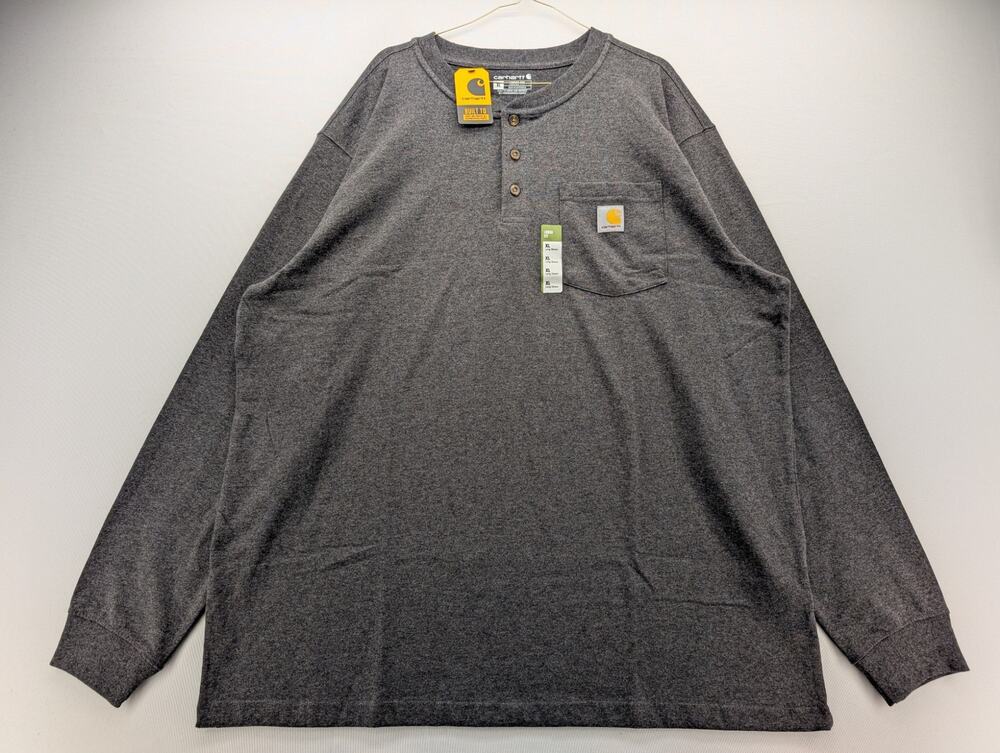 NWT Carhartt Dearborn Loose Fit Long Sleeve Pocket Henley T-Shirt sz XL